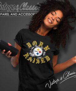Born X Raised Steelers Pop Out Rocker Women TShirt