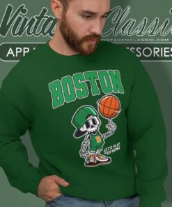 Boston Basketball Skeleton Mascot Classic Sweatshirt