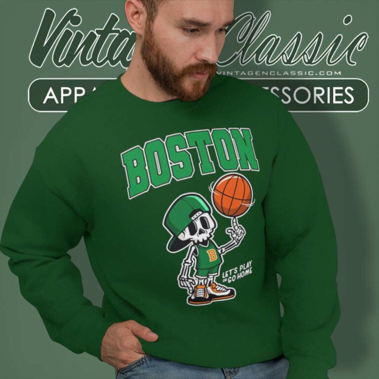 Boston Basketball Skeleton Mascot Classic Sweatshirt Boston Basketball Skeleton Mascot Classic Sweatshirt