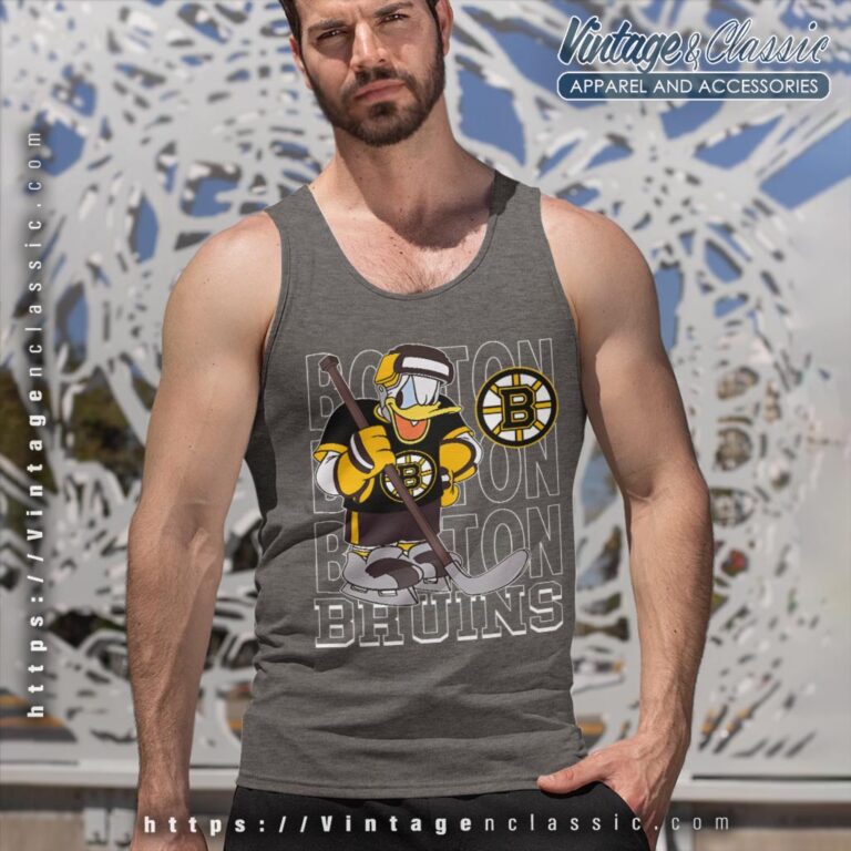 Boston Bruins Donald Duck Hockey Shirt Tank Top Racerback Boston Bruins Donald Duck Hockey Shirt Tank Top Racerback