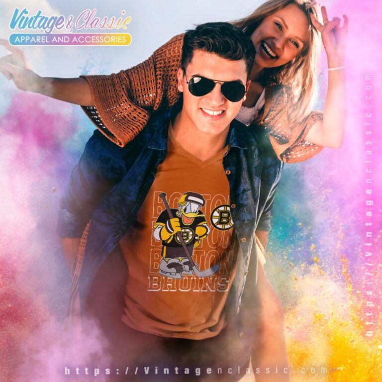 Boston Bruins Donald Duck Hockey Shirt V Neck TShirt Boston Bruins Donald Duck Hockey Shirt V Neck TShirt