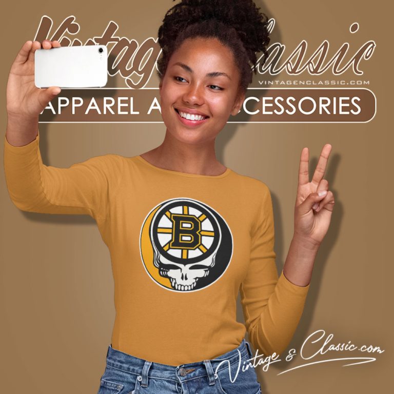 Boston Bruins Grateful Dead Steal Your Face Hockey Long Sleeve Tee Boston Bruins Grateful Dead Steal Your Face Hockey Long Sleeve Tee