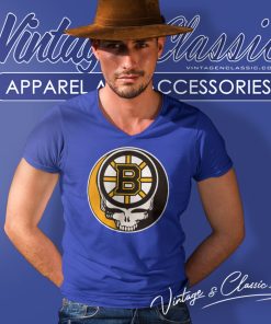 Boston Bruins Grateful Dead Steal Your Face Hockey V Neck TShirt