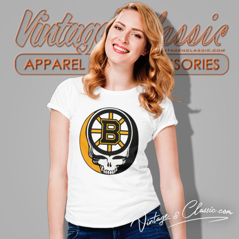 Boston Bruins Grateful Dead Steal Your Face Hockey Women T Shirt Boston Bruins Grateful Dead Steal Your Face Hockey Women T Shirt