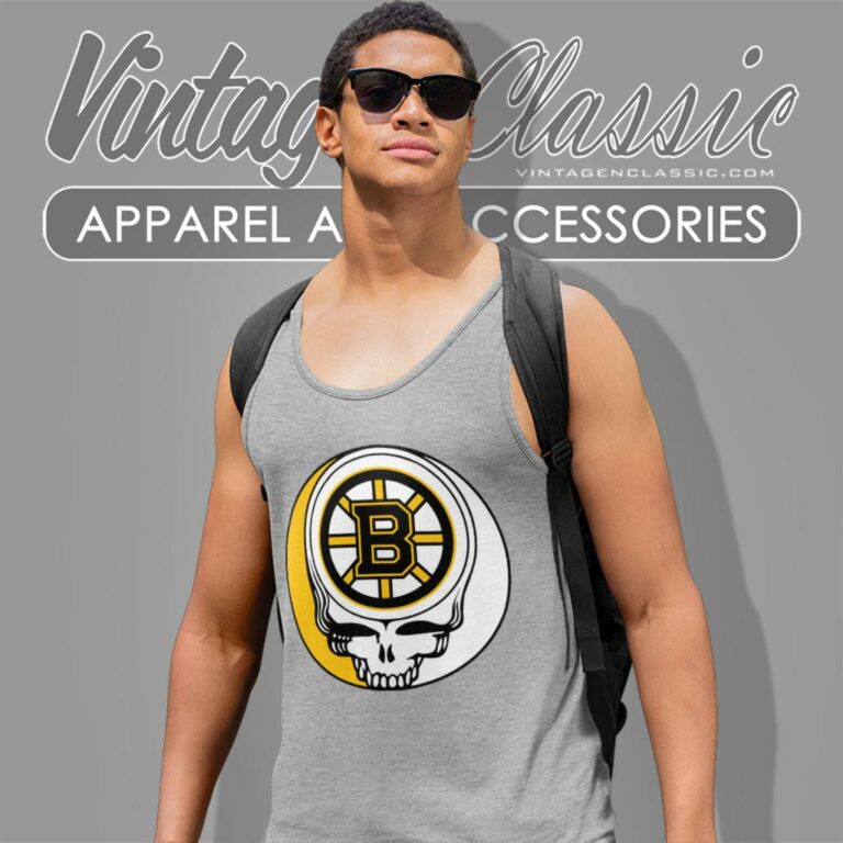 Boston Bruins Grateful Dead Steal Your Face Tank Top Racerback Boston Bruins Grateful Dead Steal Your Face Tank Top Racerback