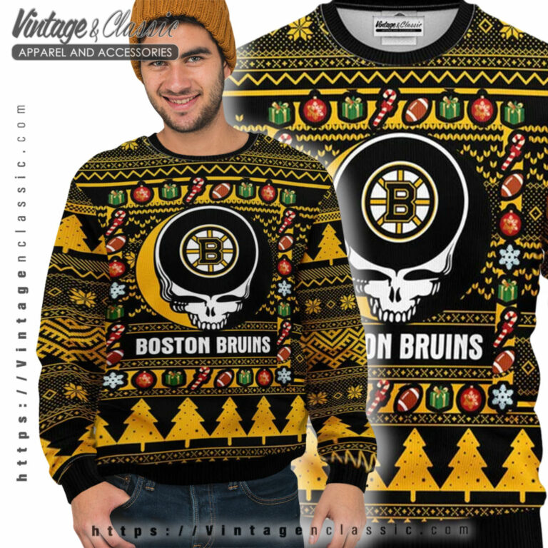 Boston Bruins Grateful Dead Ugly Sweater Ugly Sweater Boston Bruins Grateful Dead Ugly Sweater Ugly Sweater