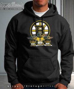 Boston Bruins Logo Baby Yoda Hoodie