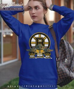 Boston Bruins Logo Baby Yoda Sweatshirt