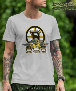 Boston Bruins Logo Baby Yoda T Shirt