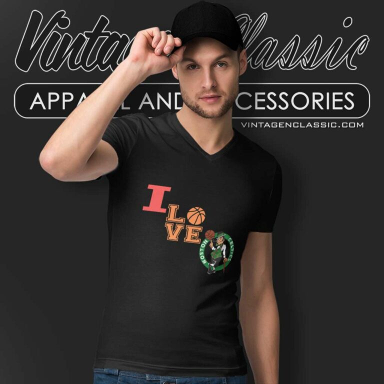 Boston Celtic Nba I Love Boston V Neck TShirt Boston Celtic Nba I Love Boston V Neck TShirt
