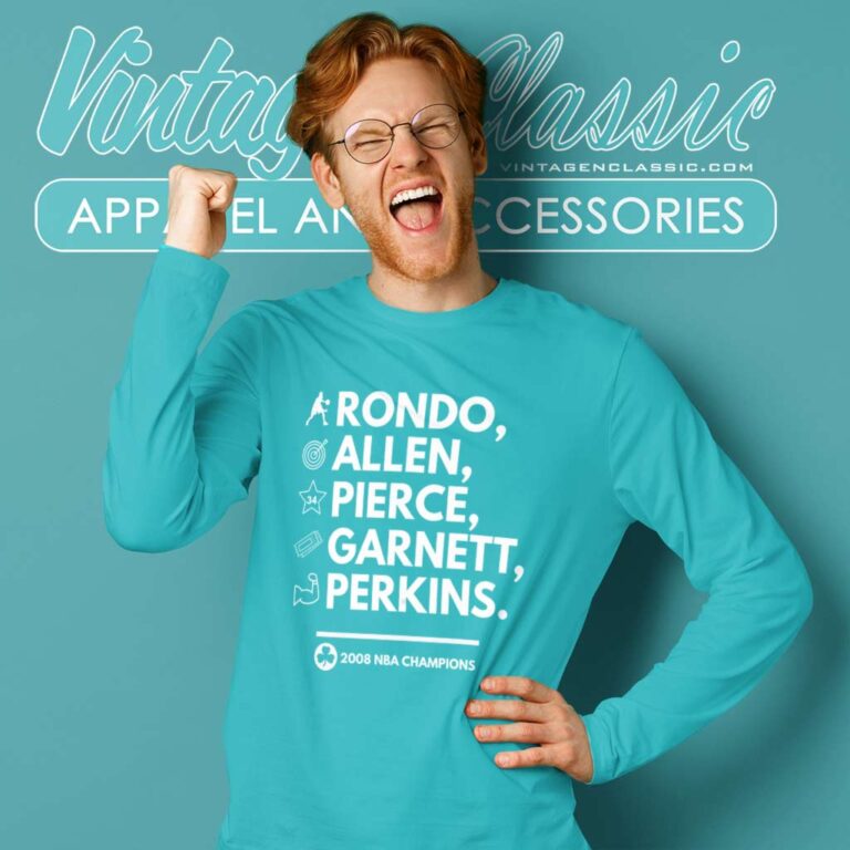 Boston Celtics 2008 Champions Rondo Allen Pierce Garnett Long Sleeve Tee Boston Celtics 2008 Champions Rondo Allen Pierce Garnett Long Sleeve Tee