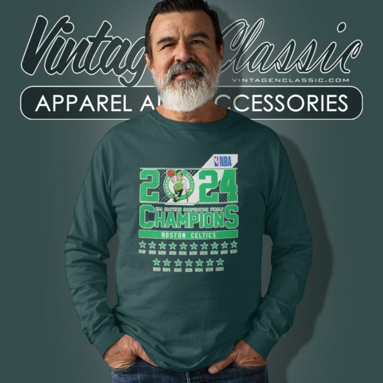 Boston Celtics 2024 Nba Eastern Conference Finals Champions Long Sleeve Tee Boston Celtics 2024 Nba Eastern Conference Finals Champions Long Sleeve Tee