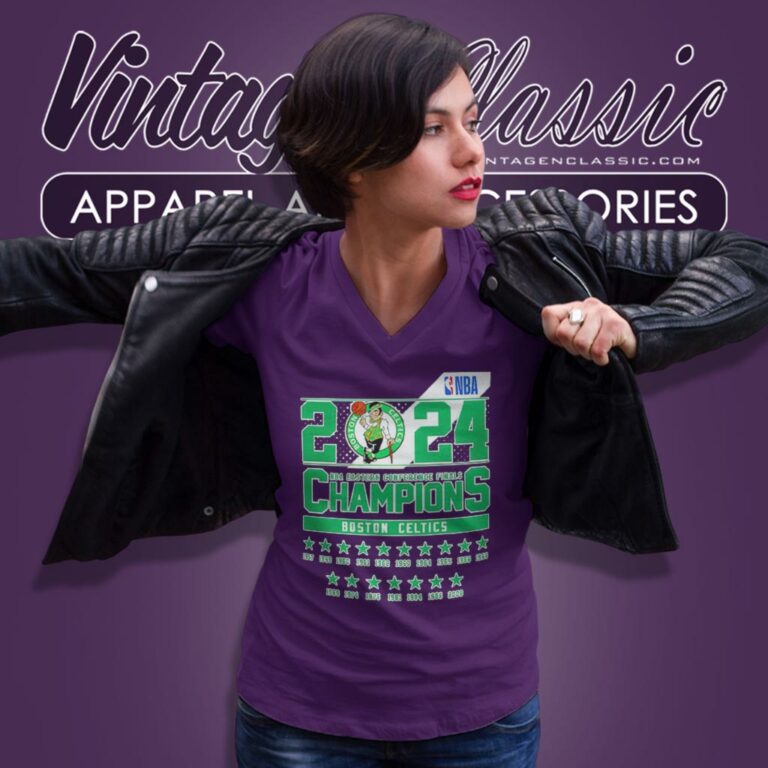 Boston Celtics 2024 Nba Eastern Conference Finals Champions V Neck TShirt Boston Celtics 2024 Nba Eastern Conference Finals Champions V Neck TShirt