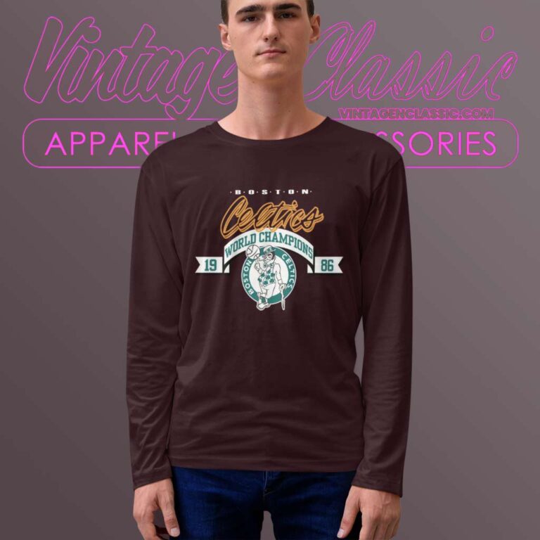 Boston Celtics Basketball 1986 Nba Champion Long Sleeve Tee Boston Celtics Basketball 1986 Nba Champion Long Sleeve Tee