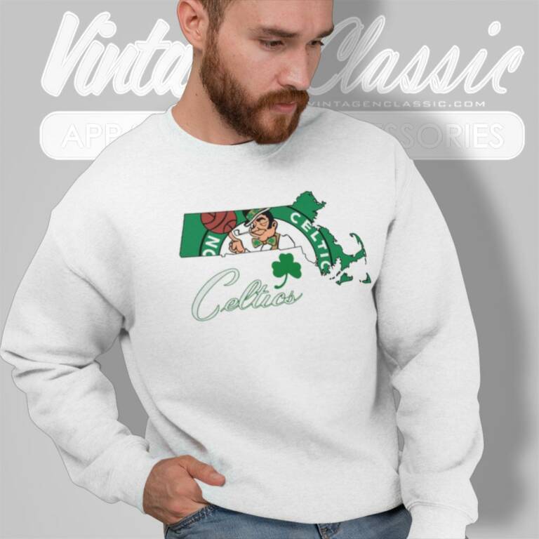 Boston Celtics Basketball Map Logo Sweatshirt Boston Celtics Basketball Map Logo Sweatshirt