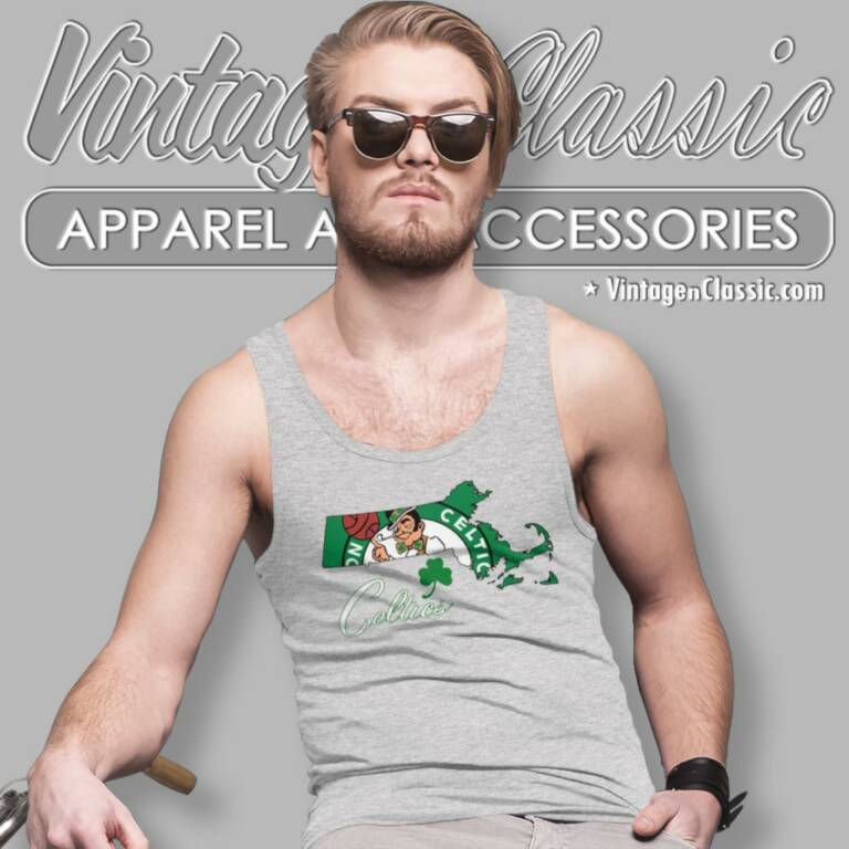 Boston Celtics Basketball Map Logo Tank Top Racerback Boston Celtics Basketball Map Logo Tank Top Racerback