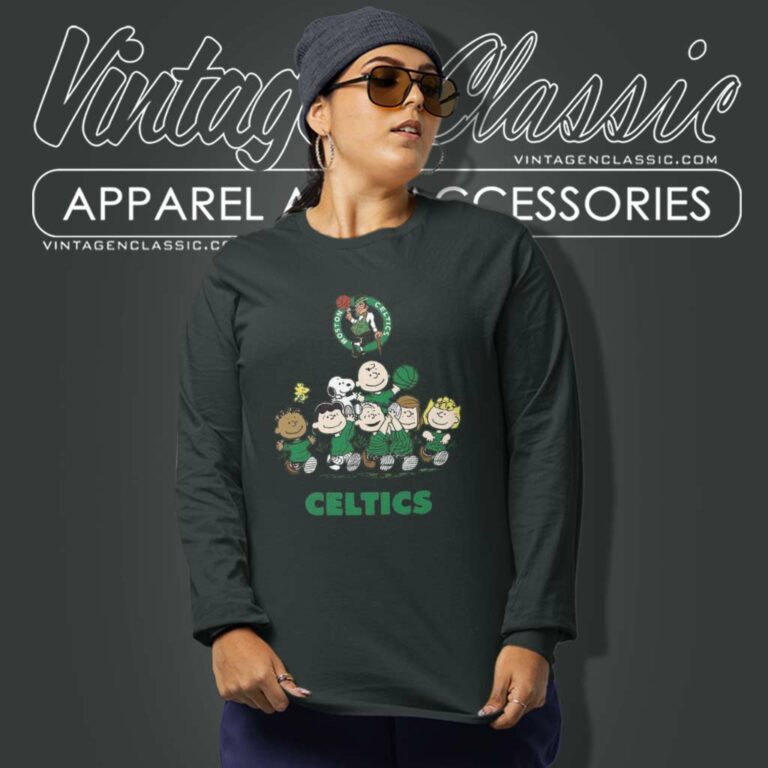 Boston Celtics Basketball Snoopy Celtics Long Sleeve Tee Boston Celtics Basketball Snoopy Celtics Long Sleeve Tee