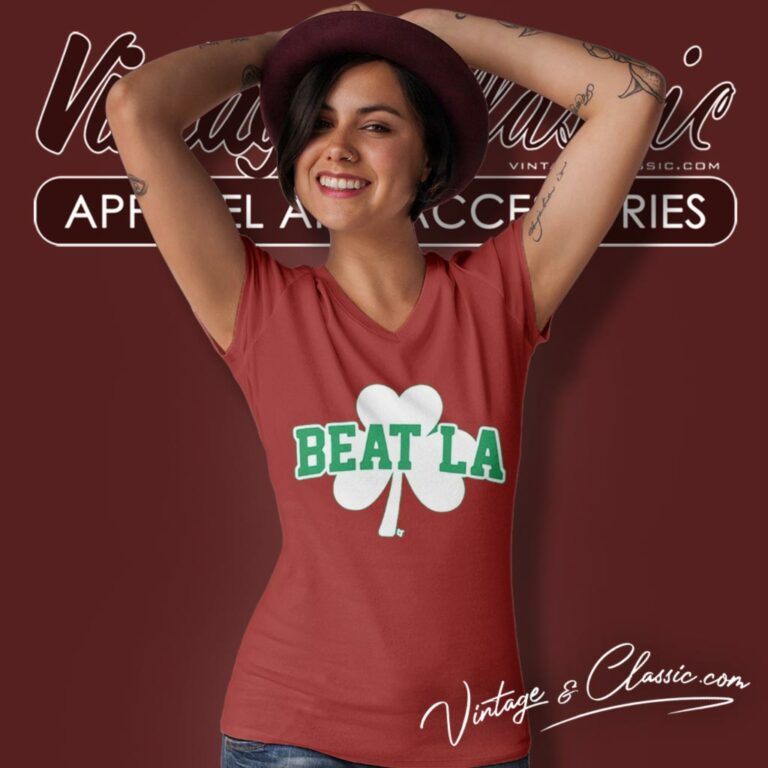 Boston Celtics Beat La V Neck TShirt Boston Celtics Beat La V Neck TShirt