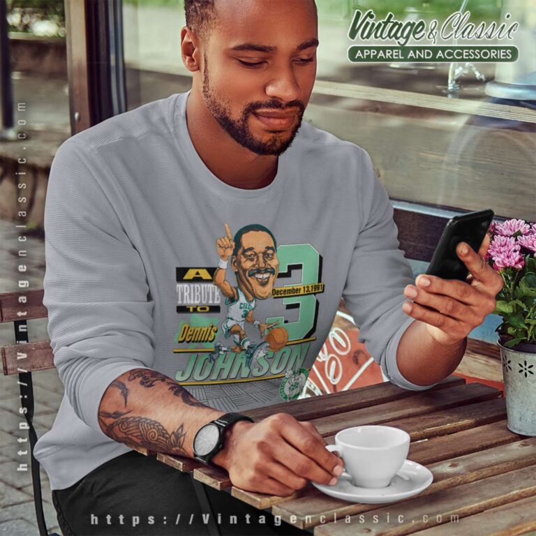 Boston Celtics Dennis Johnson Caricature Salem Sweatshirt Boston Celtics Dennis Johnson Caricature Salem Sweatshirt