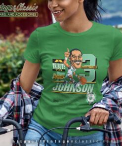 Boston Celtics Dennis Johnson Caricature Salem Women TShirt