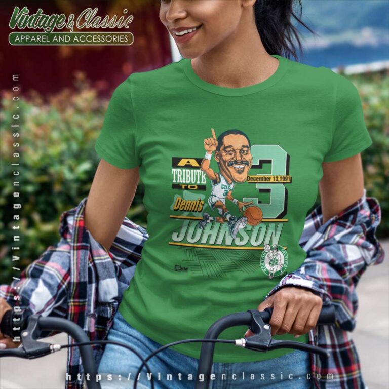 Boston Celtics Dennis Johnson Caricature Salem Women TShirt Boston Celtics Dennis Johnson Caricature Salem Women TShirt