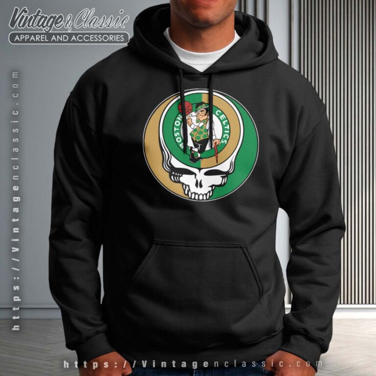 Boston Celtics Grateful Dead Black Hoodie Boston Celtics Grateful Dead Black Hoodie