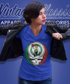 Boston Celtics Grateful Dead Steal Your Face V Neck TShirt