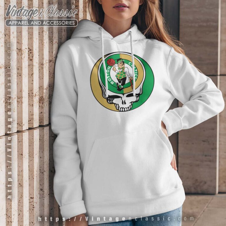 Boston Celtics Grateful Dead White Hoodie Boston Celtics Grateful Dead White Hoodie