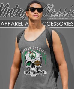 Boston Celtics Harley Davidson Skull Tank Top Racerback