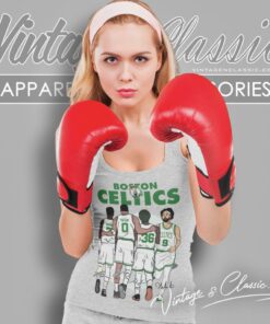 Boston Celtics Jaylen Brown Jayson Tatum Marcus Smart And Derrick White Signatures Tank Top Racerback