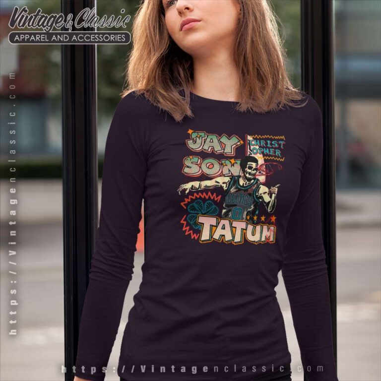 Boston Celtics Jayson Tatum Christopher Long Sleeve Tee Boston Celtics Jayson Tatum Christopher Long Sleeve Tee