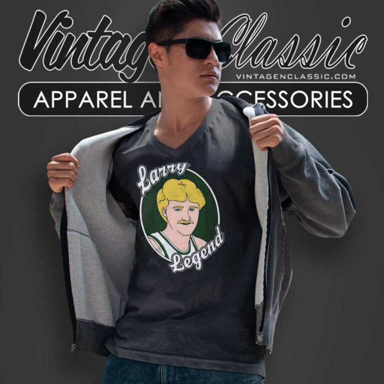 Boston Celtics Larry Legend V Neck TShirt Boston Celtics Larry Legend V Neck TShirt