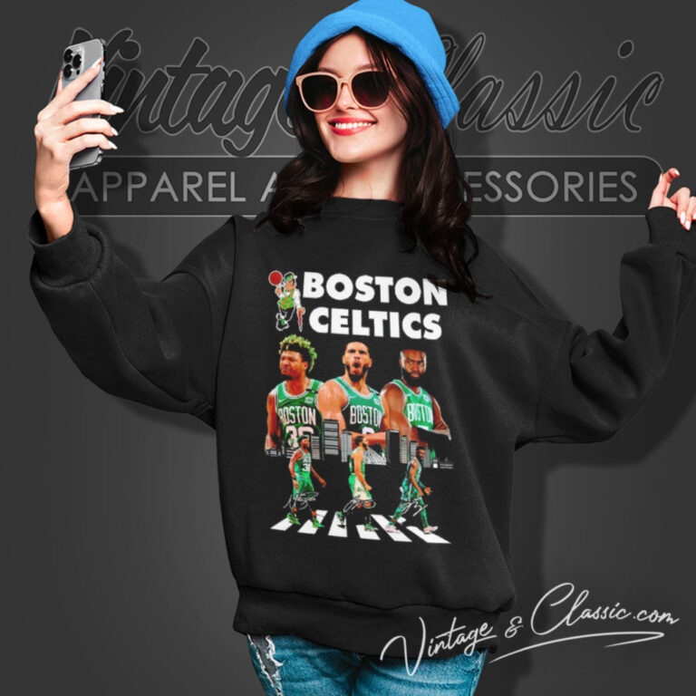 Boston Celtics Marcus Smart Jayson Tatum And Jaylen Brown Abbey Road Signatures Sweatshirt Boston Celtics Marcus Smart Jayson Tatum And Jaylen Brown Abbey Road Signatures Sweatshirt