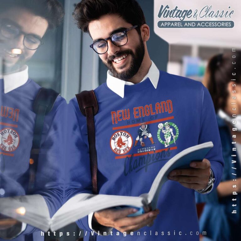 Boston Celtics New England Patriots Boston Red Sox Logo Sweatshirt Boston Celtics New England Patriots Boston Red Sox Logo Sweatshirt