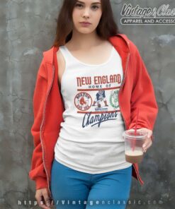 Boston Celtics New England Patriots Boston Red Sox Logo Tank Top Racerback