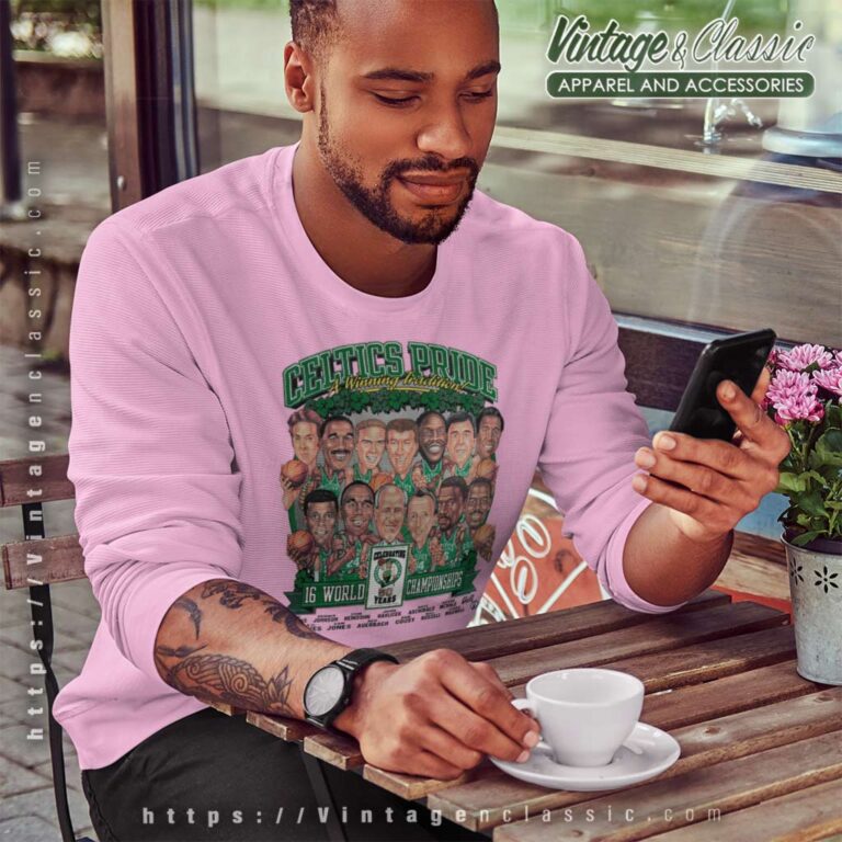 Boston Celtics Pride 50 Years Caricature Sweatshirt Boston Celtics Pride 50 Years Caricature Sweatshirt