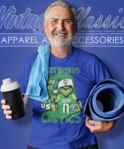 Boston Celtics Santa Grinch They Hate Us Because They Aint Us V Neck TShirt