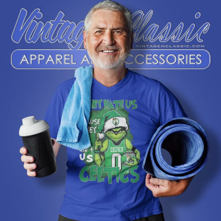 Boston Celtics Santa Grinch They Hate Us Because They Aint Us V Neck TShirt Boston Celtics Santa Grinch They Hate Us Because They Aint Us V Neck TShirt