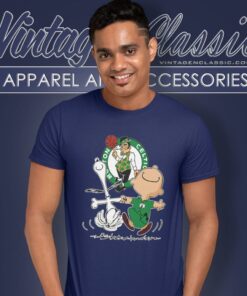 Boston Celtics Snoopy Charlie Brown Dancing T Shirt