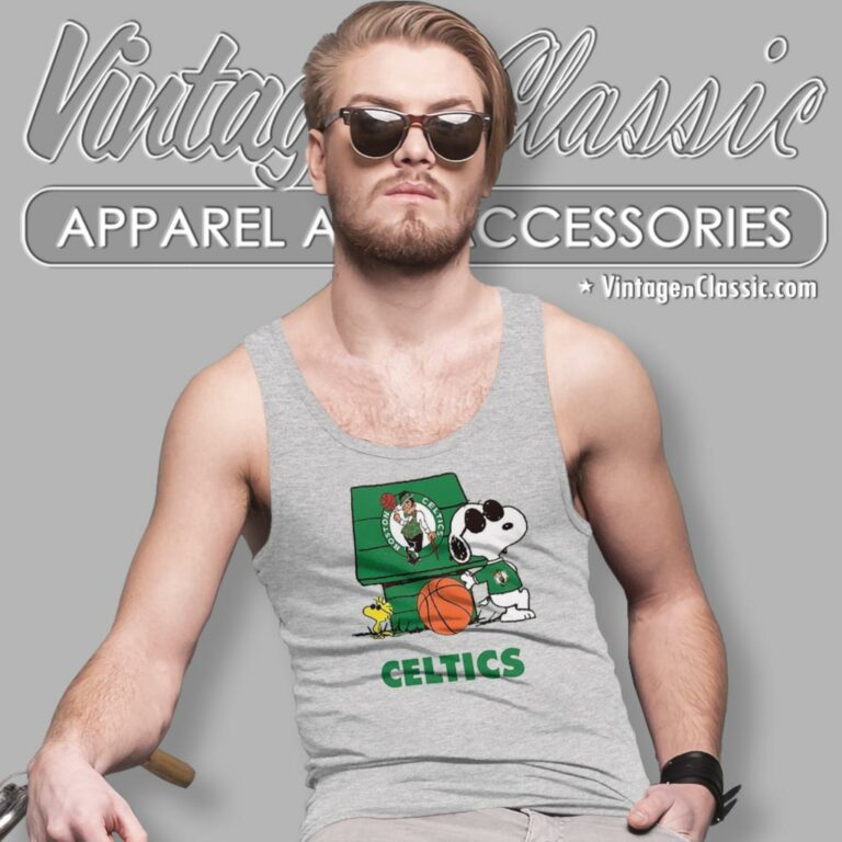 Boston Celtics Snoopy Tank Top Racerback Boston Celtics Snoopy Tank Top Racerback