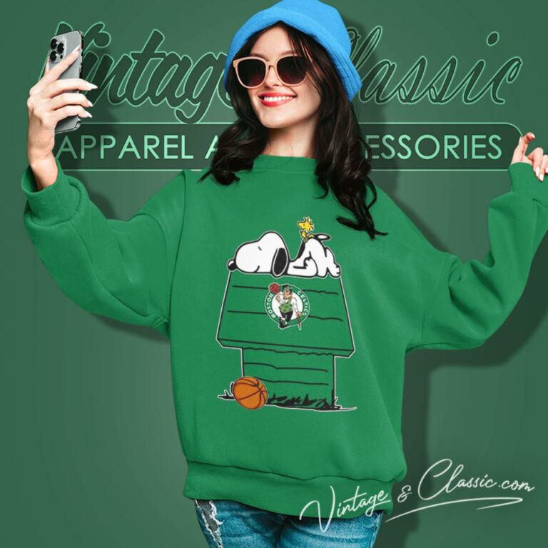 Boston Celtics Snoopy Woodstock Resting Together Sweatshirt Boston Celtics Snoopy Woodstock Resting Together Sweatshirt