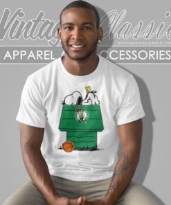 Boston Celtics Snoopy Woodstock Resting Together T Shirt