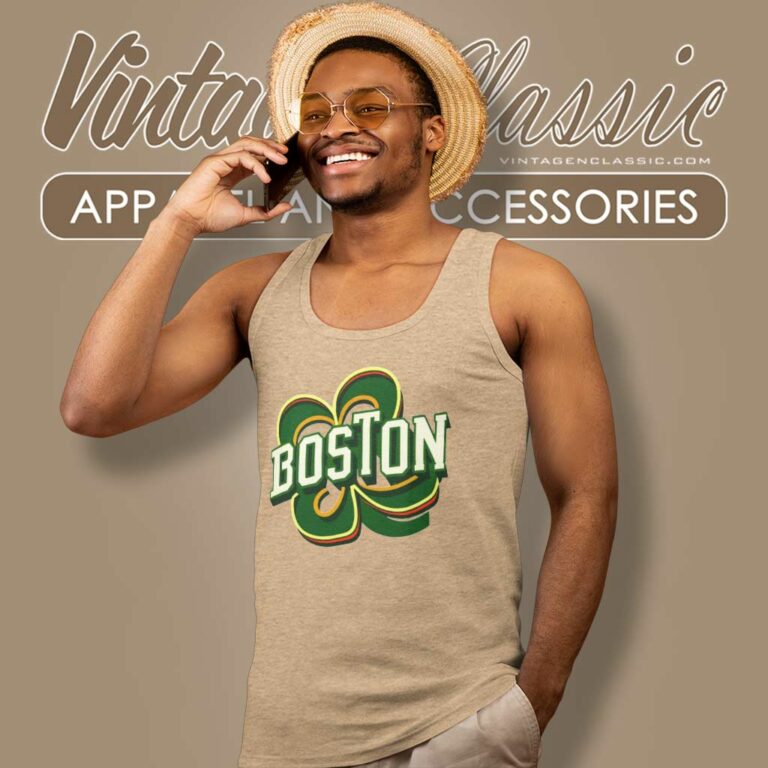 Boston Clover With Celtics Boston Nba Tank Top Racerback Boston Clover With Celtics Boston Nba Tank Top Racerback