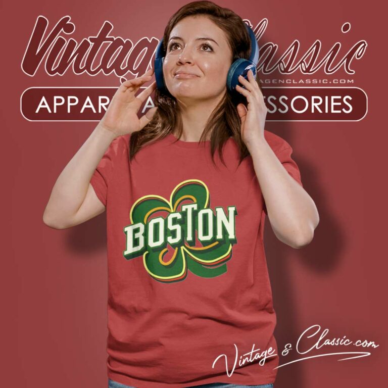 Boston Clover With Celtics Boston Nba Women TShirt Boston Clover With Celtics Boston Nba Women TShirt