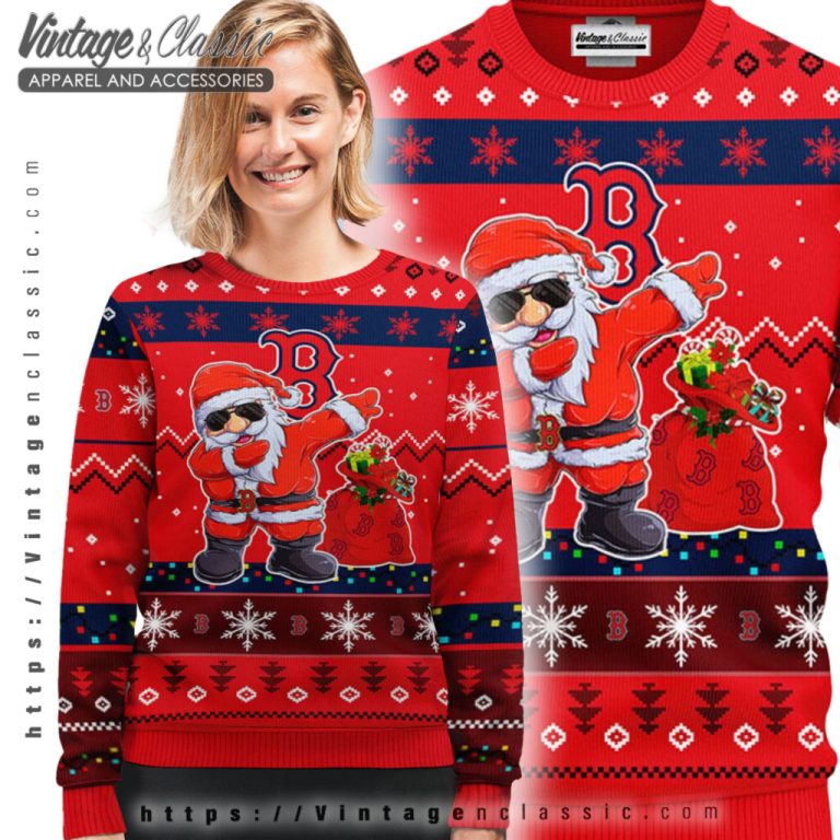 Boston Red Sox Dabbing Santa Claus Ugly Christmas Sweater Ugly Sweater shirt Boston Red Sox Dabbing Santa Claus Ugly Christmas Sweater Ugly Sweater shirt