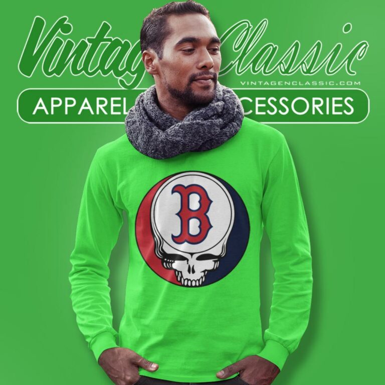 Boston Red Sox Grateful Dead Steal Your Face Long Sleeve Tee Boston Red Sox Grateful Dead Steal Your Face Long Sleeve Tee