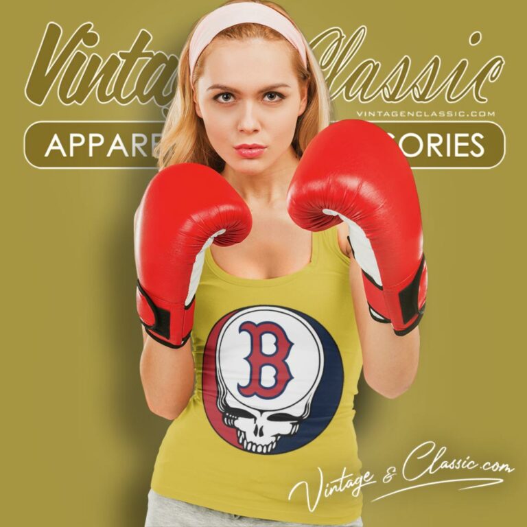 Boston Red Sox Grateful Dead Steal Your Face Tank Top Racerback Boston Red Sox Grateful Dead Steal Your Face Tank Top Racerback