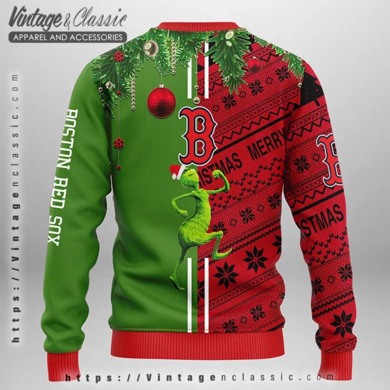 Boston Red Sox Grinch Ugly Christmas Sweater back Ugly Sweater Boston Red Sox Grinch Ugly Christmas Sweater back Ugly Sweater