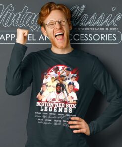 Boston Red Sox Legends Members Signature Long Sleeve Tee 1