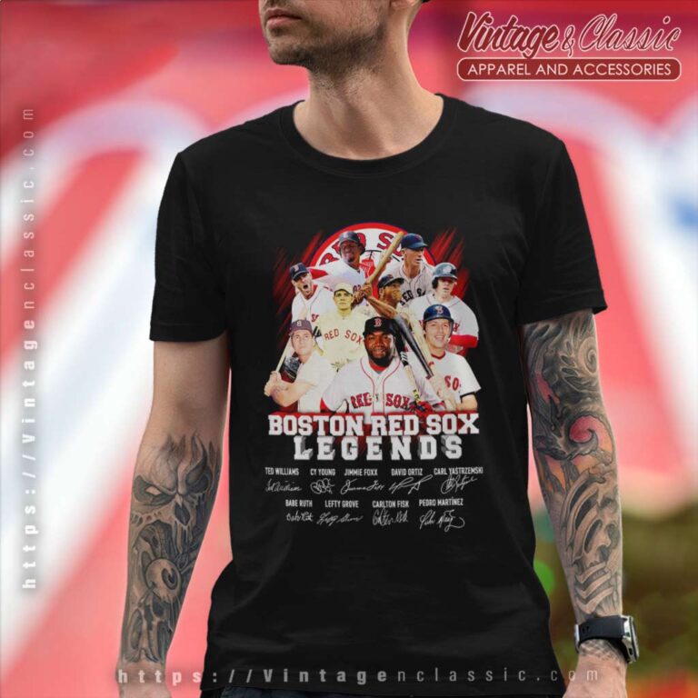 Boston Red Sox Legends Members Signature T Shirt 1 Boston Red Sox Legends Members Signature T Shirt 1